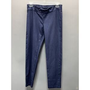 Popana Blue Stretch Comfort Casual Elastic Waist Cropped Women’s Size Large